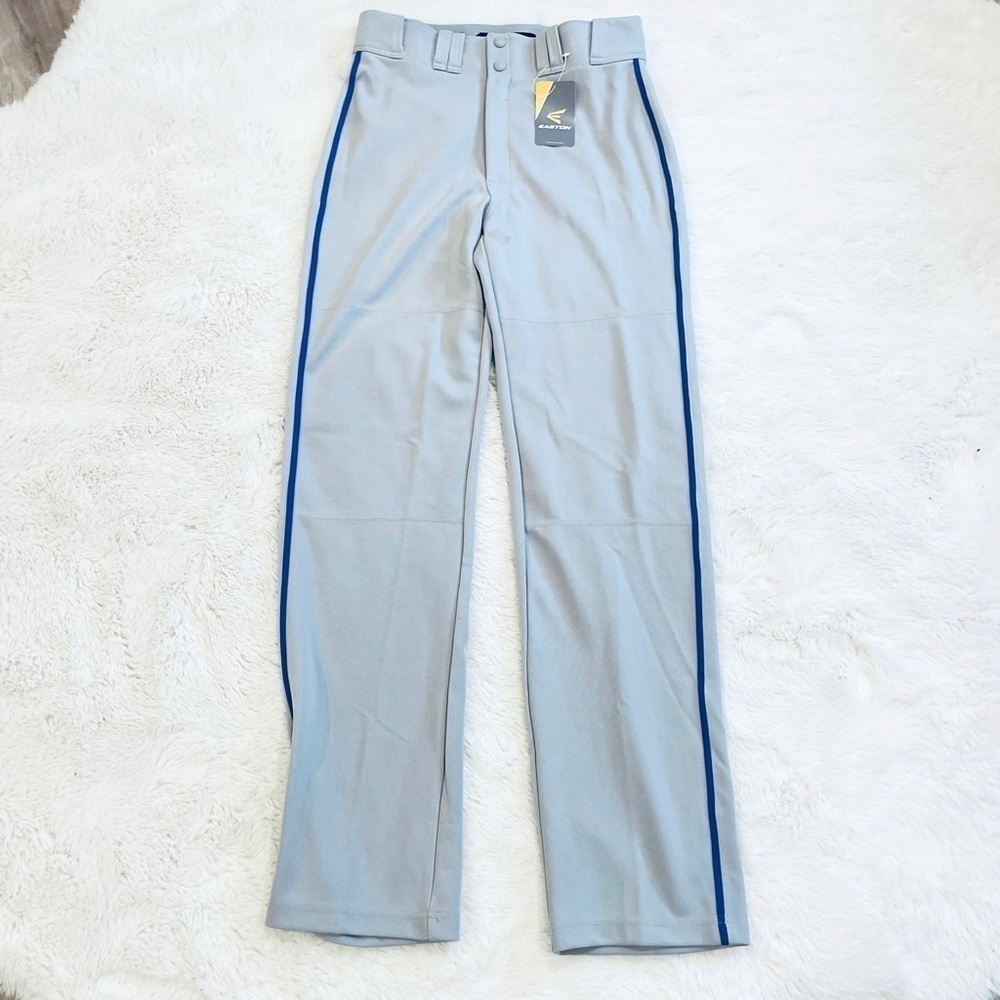 Easton Rival 2 Grey Royal Blue Piped Baseball Athletic Sports Pants Adult S New